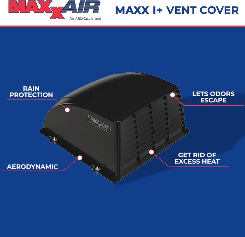 MAXX AIR MAXX I+ Vent Cover with features on a blue background