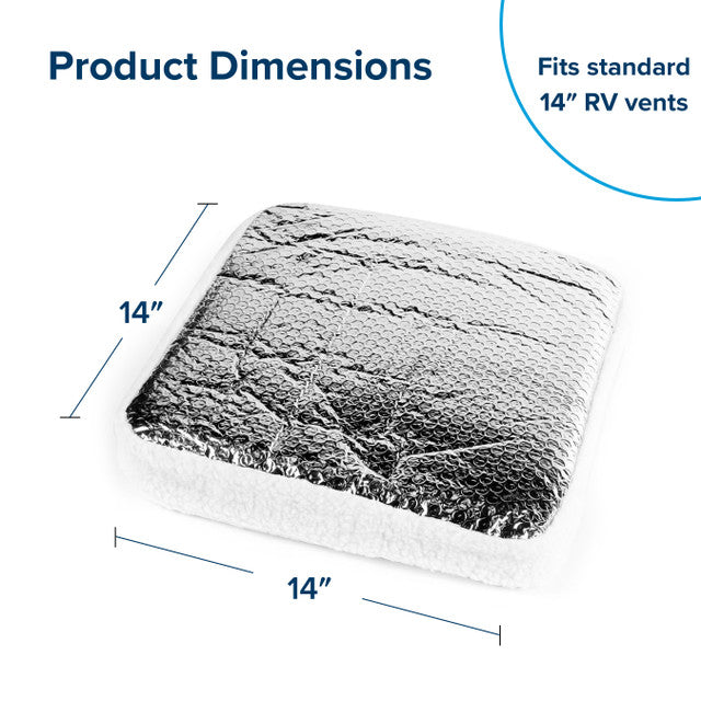 Durable and easy-to-store Camco RV Vent Insulator, ideal for motorhomes, travel trailers, and 5th wheels