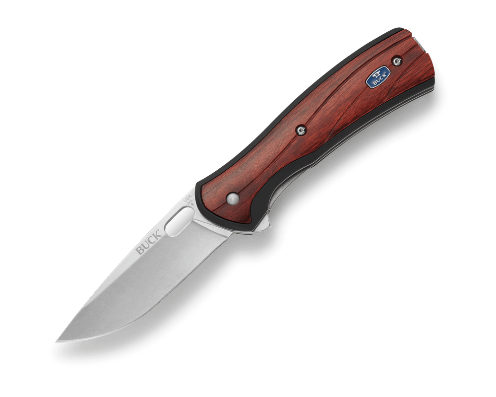 Buck 346 Vantage Avid Large folding pocket knife with 3 1/4" 420HC drop point blade and rosewood inlay handle