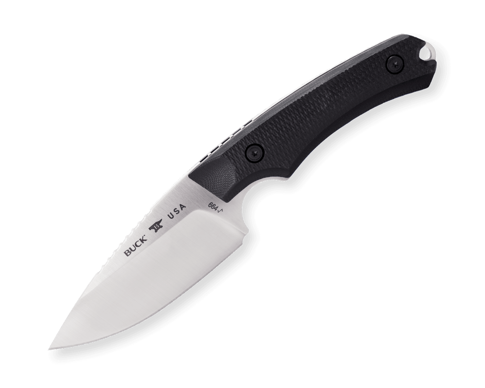 Hunting knife with 3 3/4" satin finish MagnaCut blade and full tang construction