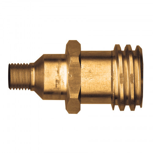 Brass fitting on a white background