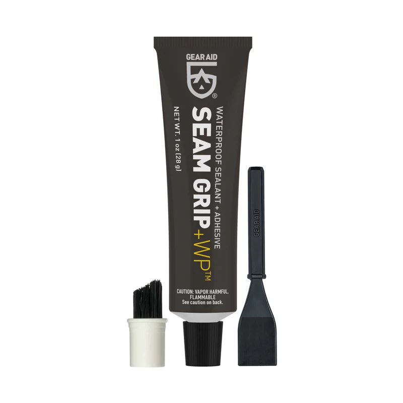 Seam Grip WP waterproof sealant and adhesive for tents, tarps, and outdoor gear repairs