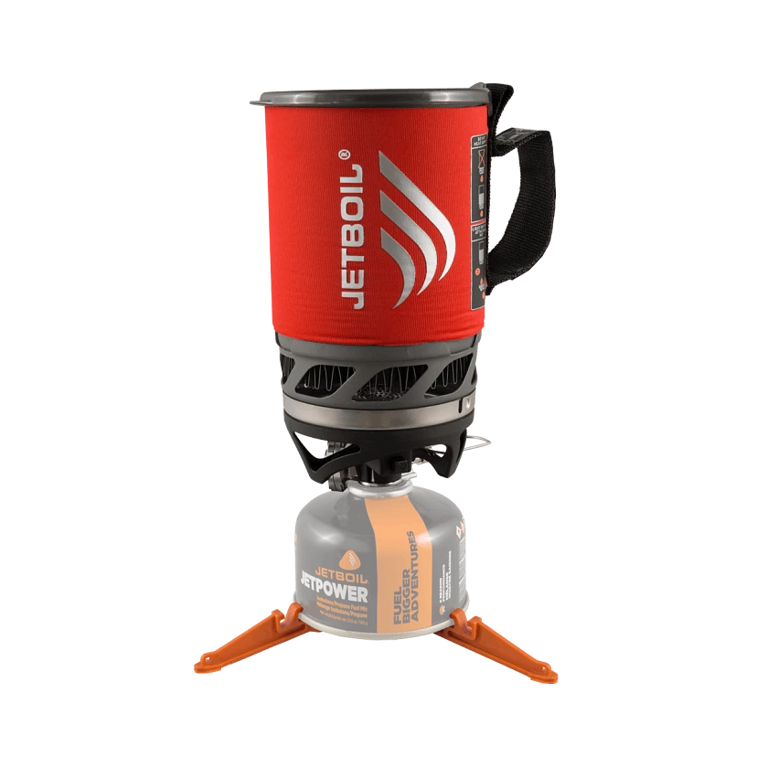 Jetboil MicroMo lightweight backpacking stove with push-button ignition and precision fuel regulator