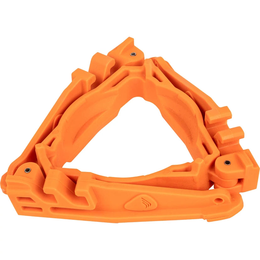 Orange Jetboil fuel can stabilizer with folding legs