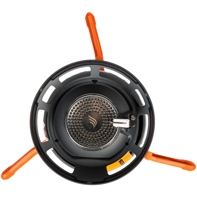 A detailed image of the Jetboil Flash’s FluxRing base, designed for high-efficiency heat transfer and faster boiling times.