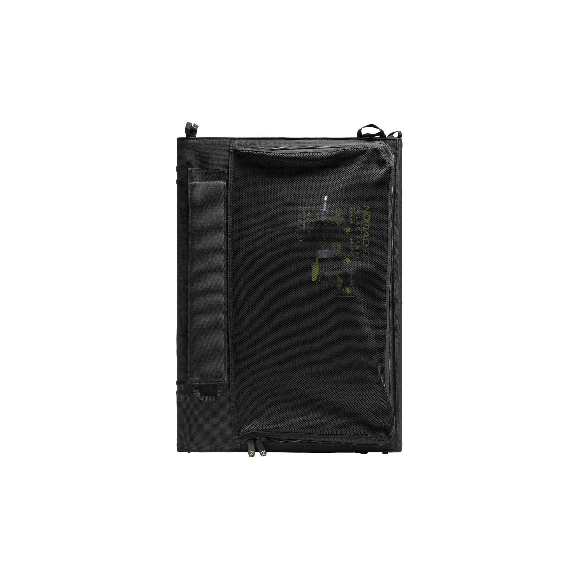 Nomad 100 rugged and weatherproof 100W foldable solar panel designed to recharge portable power stations during camping, overlanding, and off-grid adventures