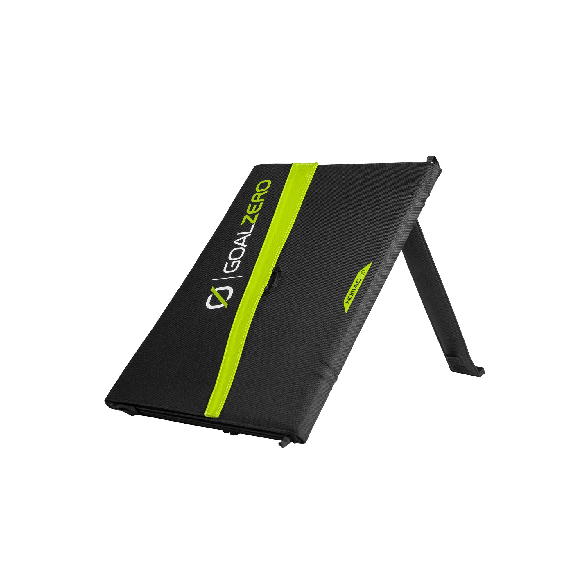 Portable 100-watt foldable solar panel with built-in charging cables and weatherproof design for Yeti power stations