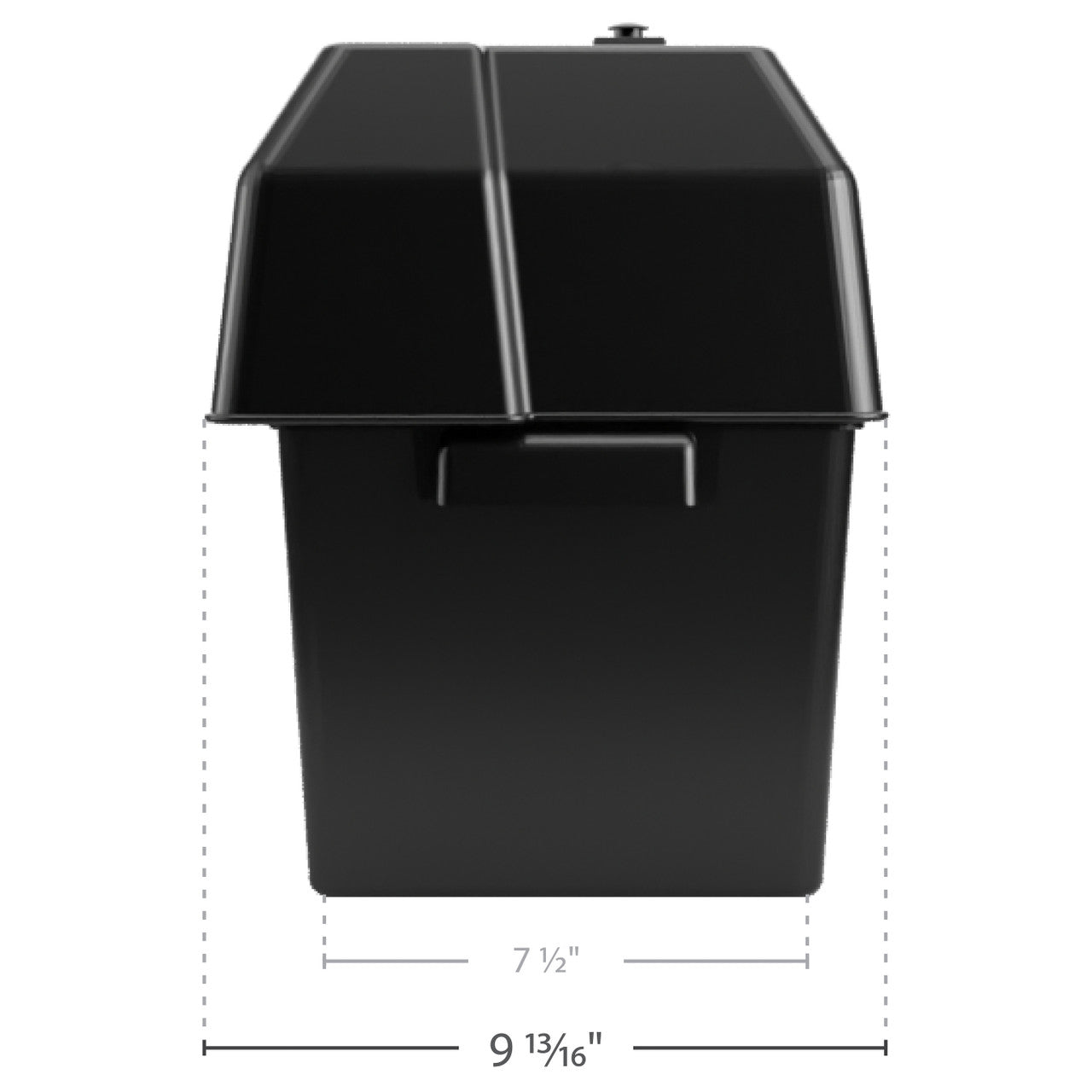 Camco Double Battery Box with two straps, four strap clamps, and screws for secure installation.