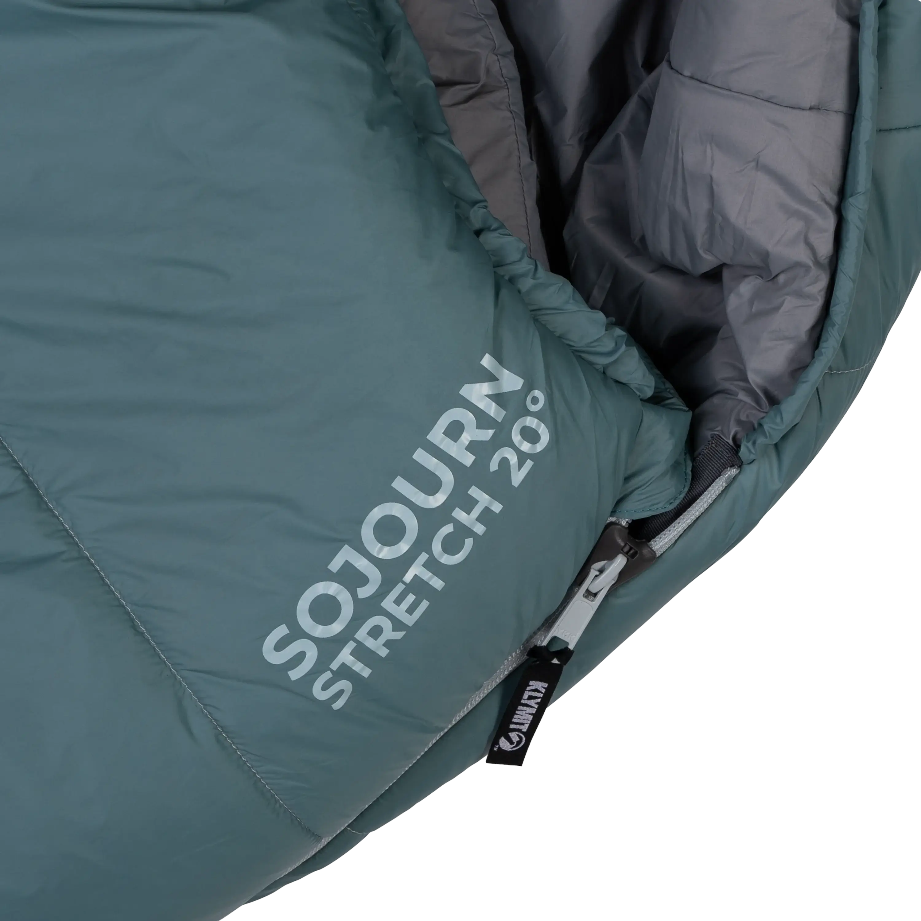 A close-up of the Sojourn Stretch 20’s Signature Length Locks™, allowing the sleeping bag to be adjusted to fit different heights for a snug and customized feel.