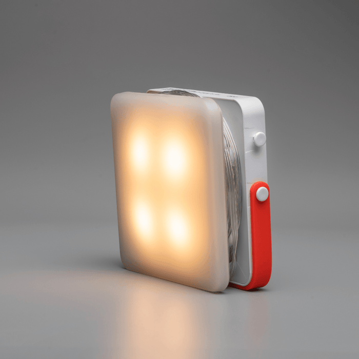 Solar lantern with integrated string lights and 2000mAh battery