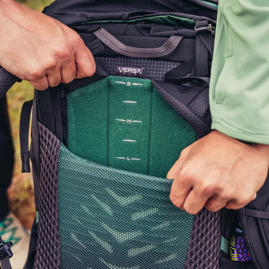Gregory hiking backpack with oversized front stretch pocket and dual side mesh storage