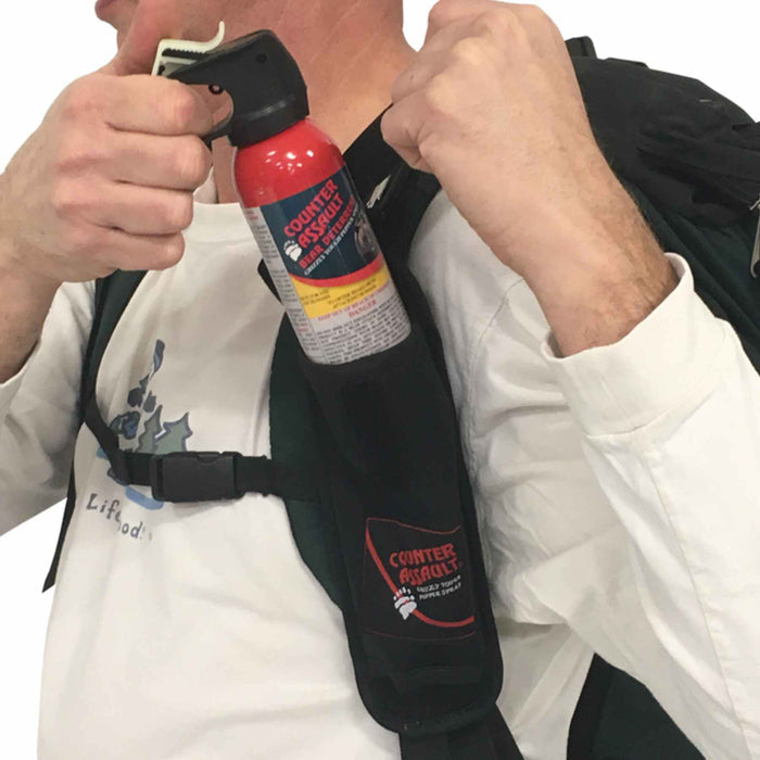 Counter Assault holster designed for fast bear spray deployment