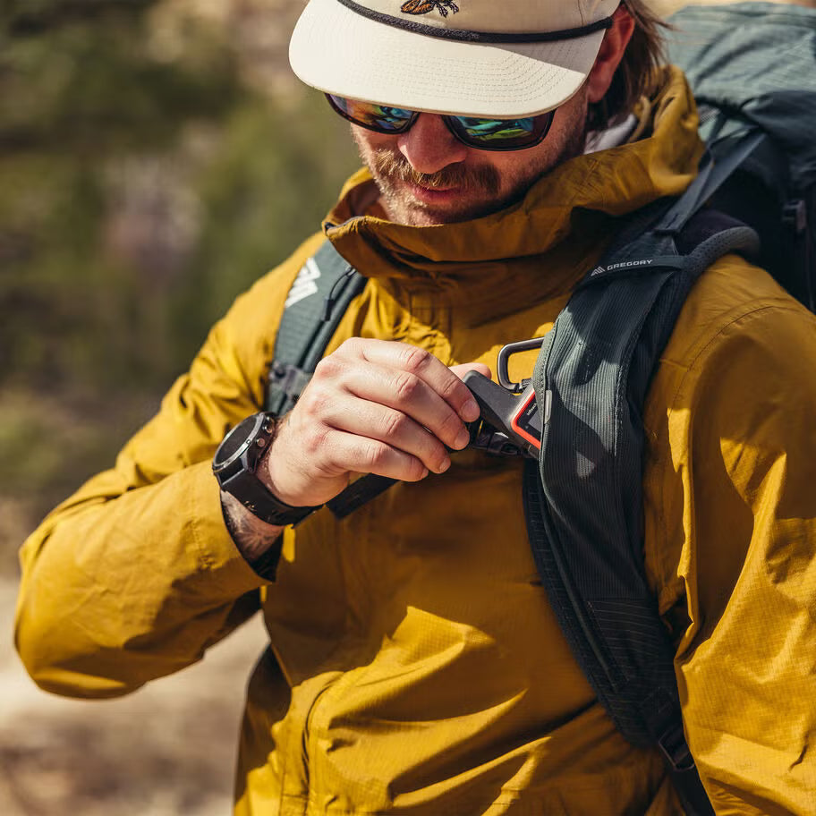 Gregory Paragon 60 backpack showing breathable AirCushion suspension system