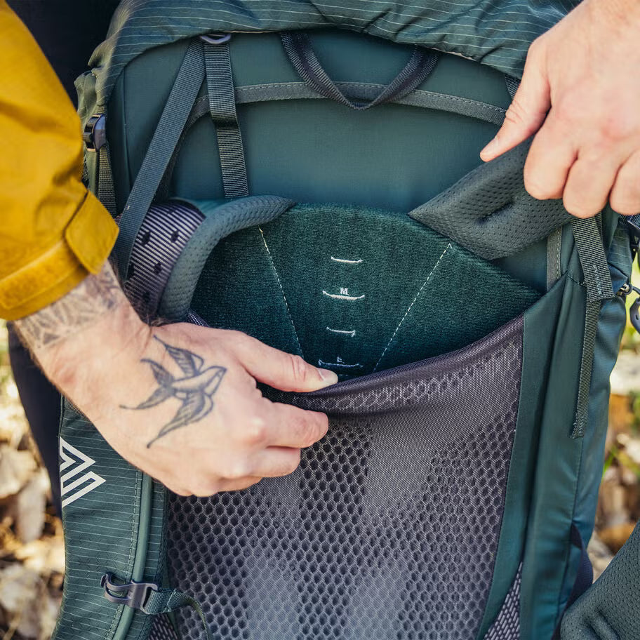 Gregory Paragon 60 backpack with side-loading zipper for easy gear access
