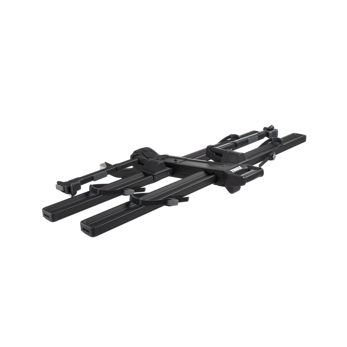 Heavy-duty Thule Vero bike rack with 80 lb per bike capacity and 5-inch tire compatibility