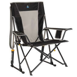 Portable folding rocking chair with Spring-Action Rocking Technology