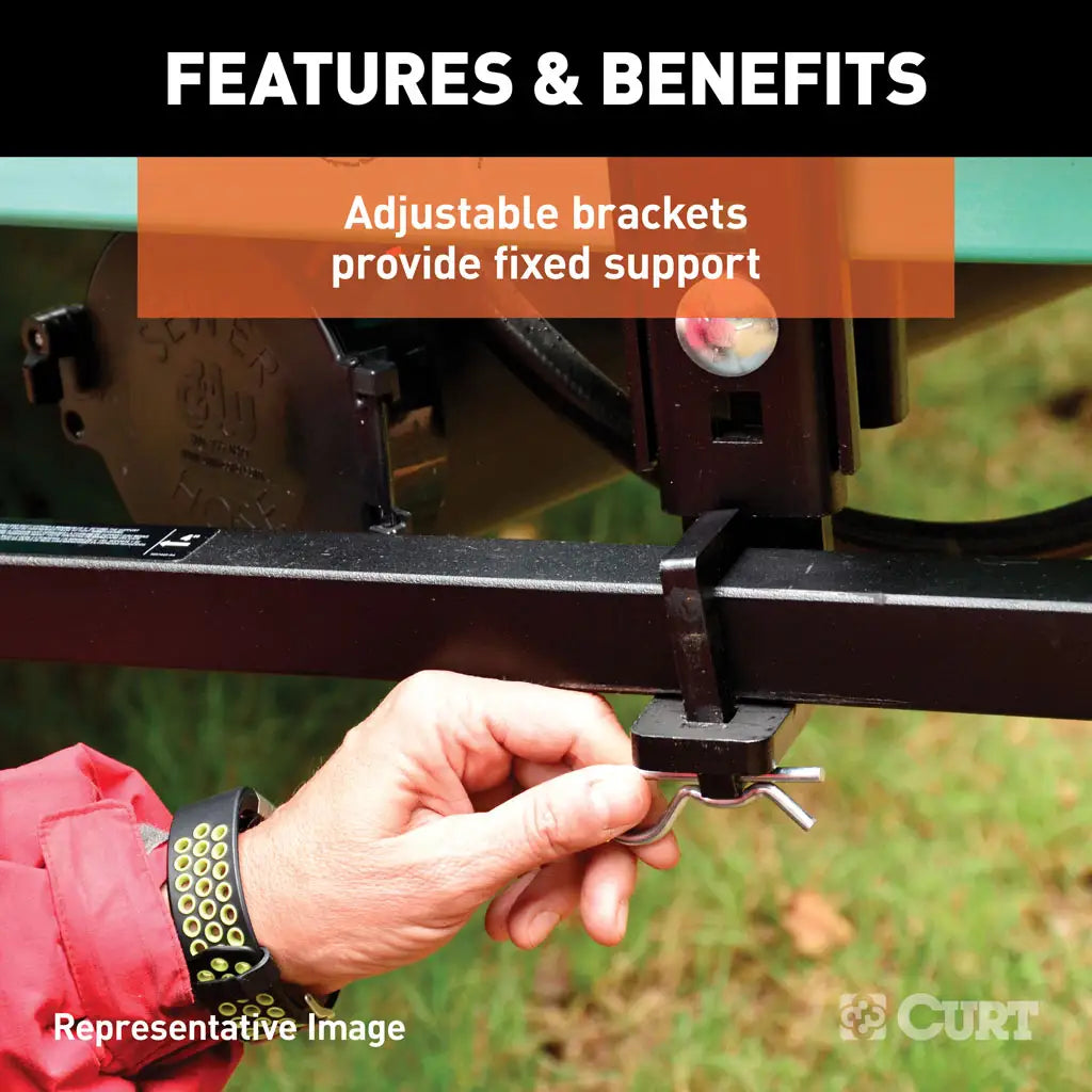 Heavy-duty CURT TruTrack sway control hitch for campers, car haulers, and A-frame trailers