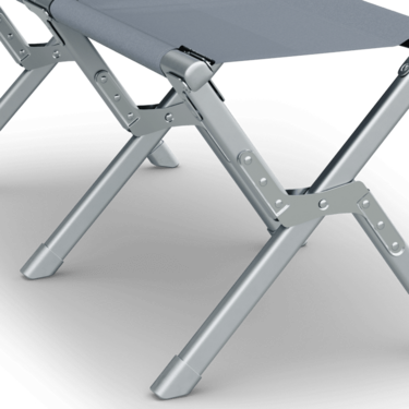 Foldable Camp Bench with aluminum frame and heavy-duty fabric