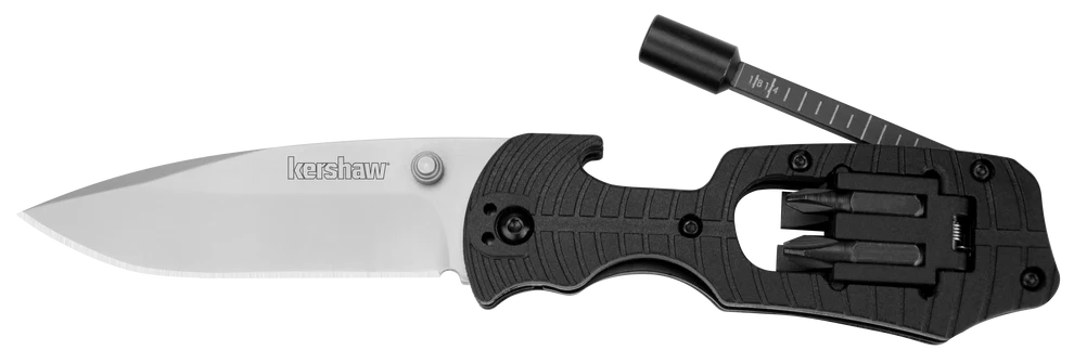 Kershaw multi-tool with knife blade on a white background
