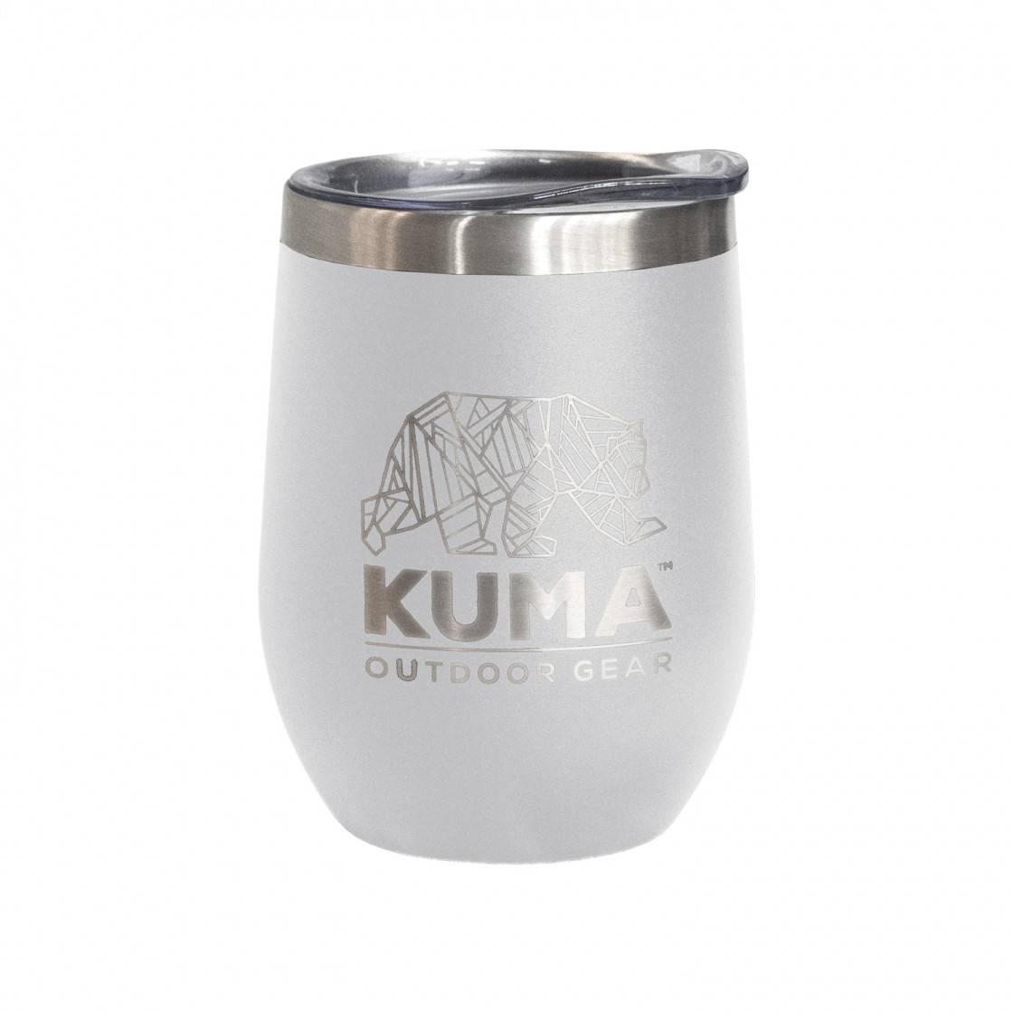 Durable 12 oz stainless steel wine tumbler with double wall insulation, spill-resistant lid, and dishwasher-safe design.
