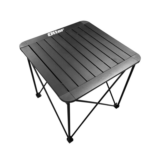 Otter Deluxe Aluminum Roll-Top Table for ice fishing