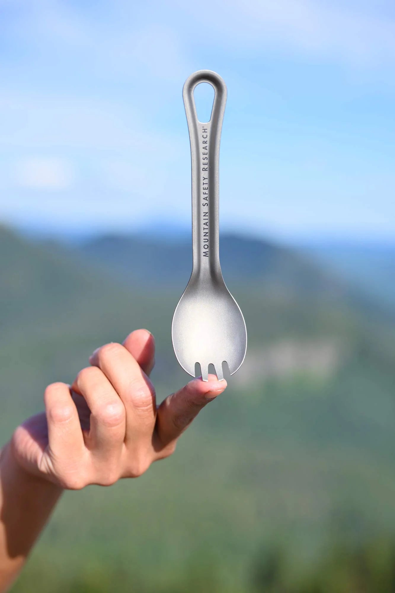 MSR Titan Spork portable utensil for hiking and camping