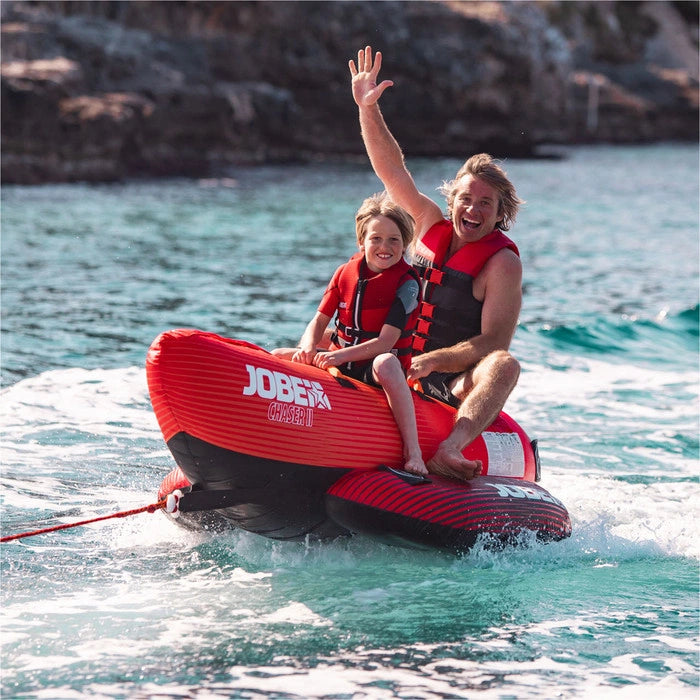 Banana shaped jobe towable behind boat