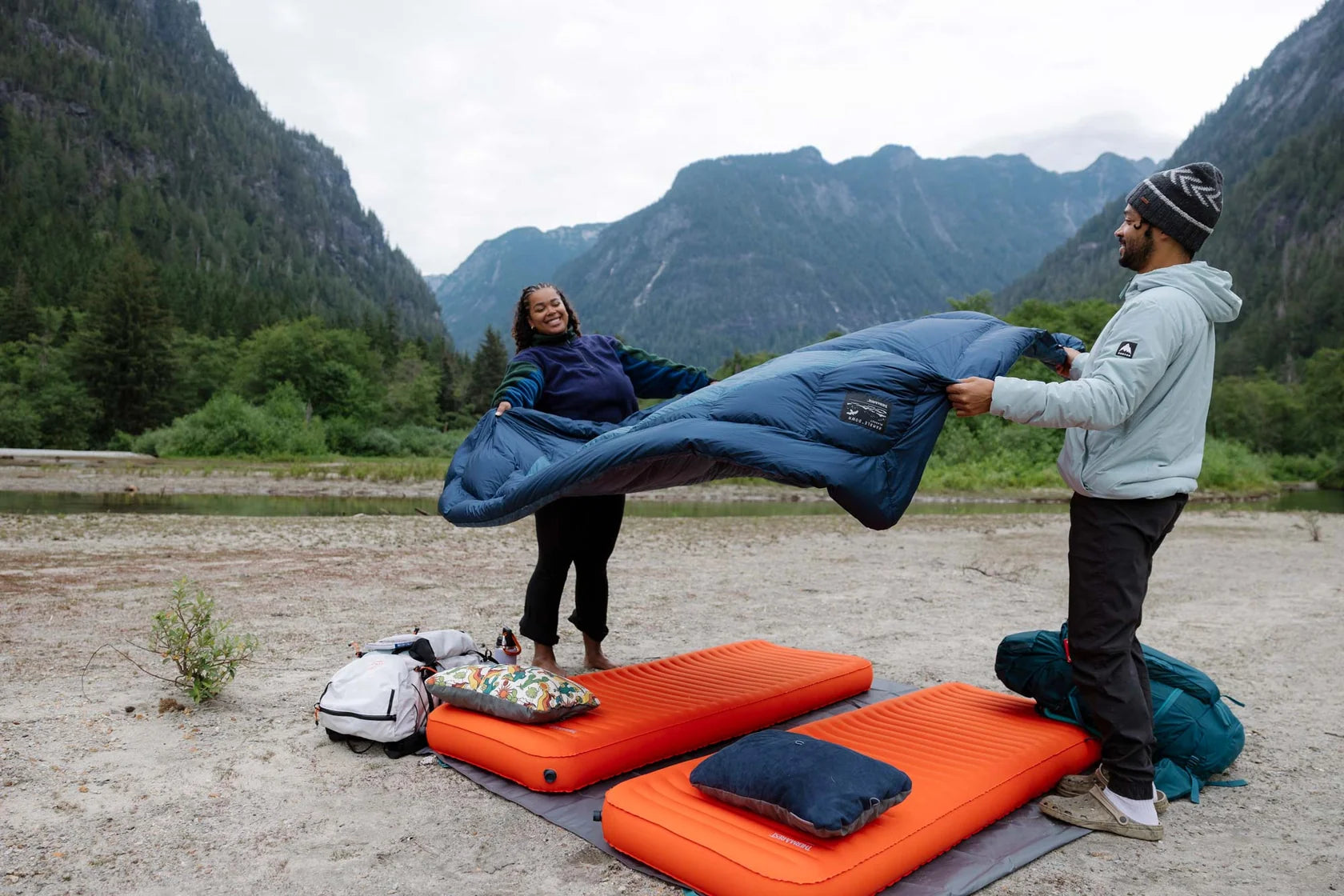 Therm-a-Rest compressible foam pillow for camping and hiking