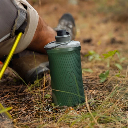 Lightweight flexible hydration bottle for trail running and hiking