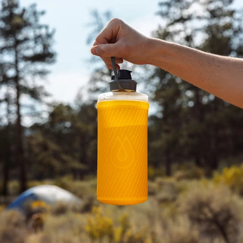 HydraPak Flux 1L reusable water bottle for backcountry hydration