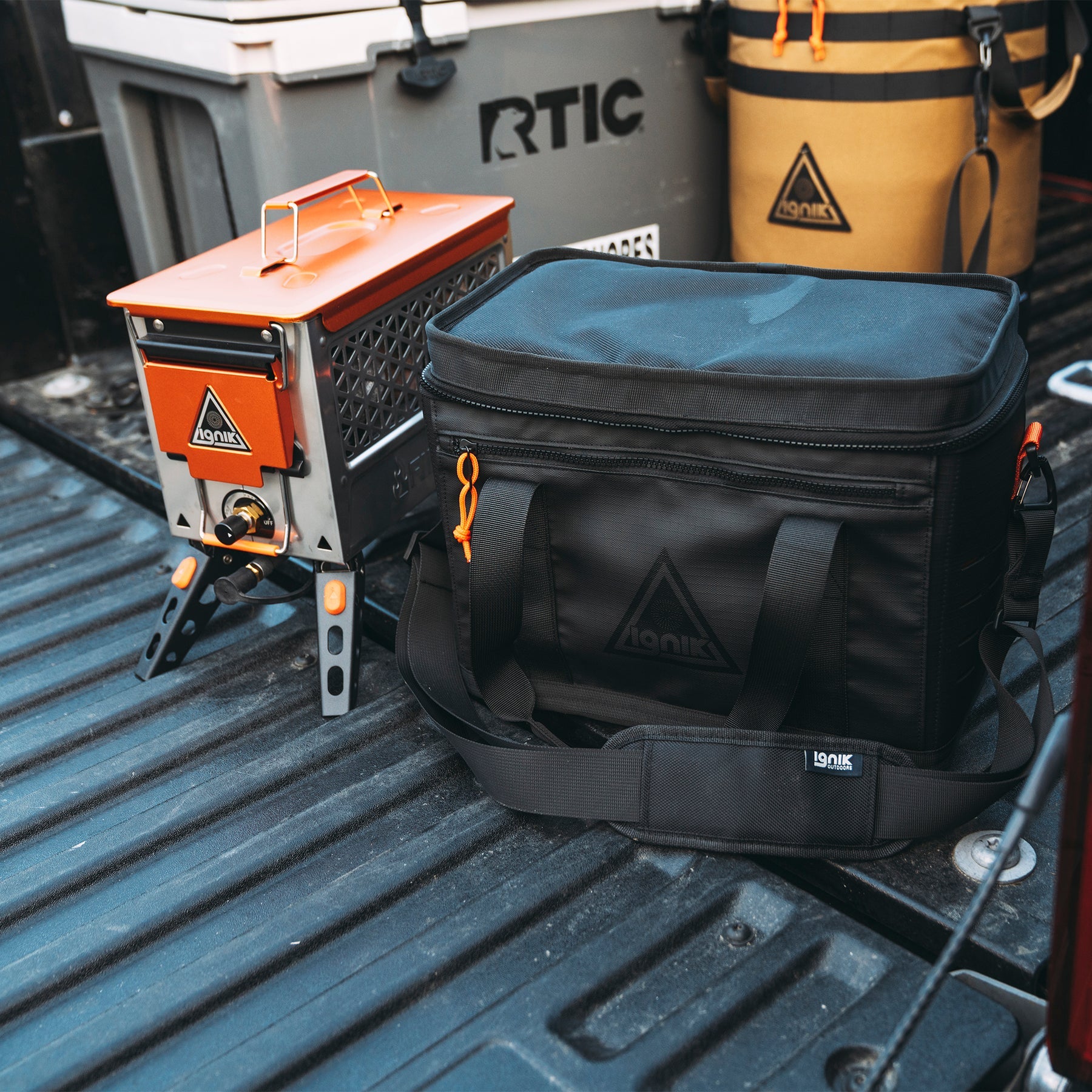 FireCan carry case with front zipper pouch for accessories