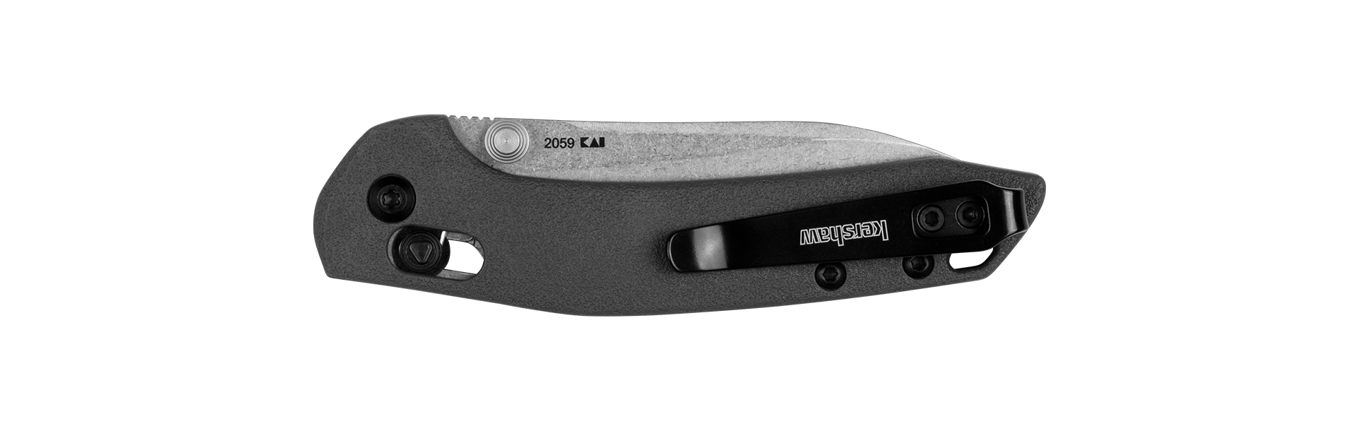 Manual opening pocketknife with KVT ball bearings and thumb studs