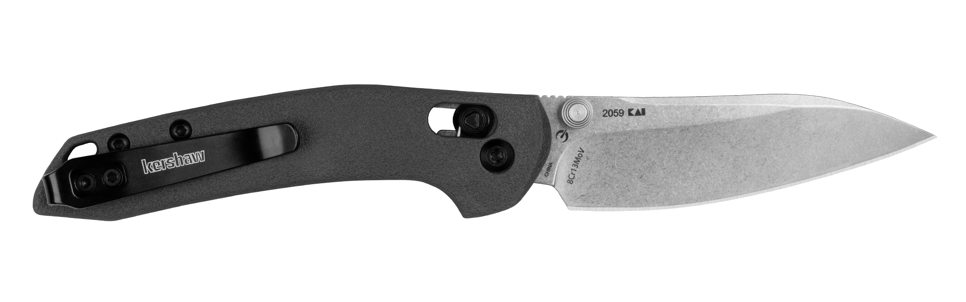 2.9-inch 8Cr13MoV stainless steel blade knife with stonewashed finish