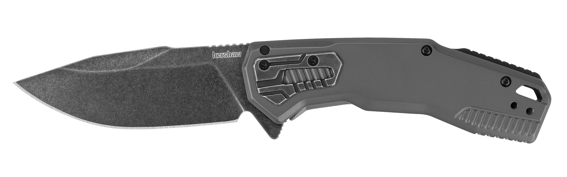 Kershaw Layup pocketknife with 3.4-inch D2 drop point blade and stonewashed finish