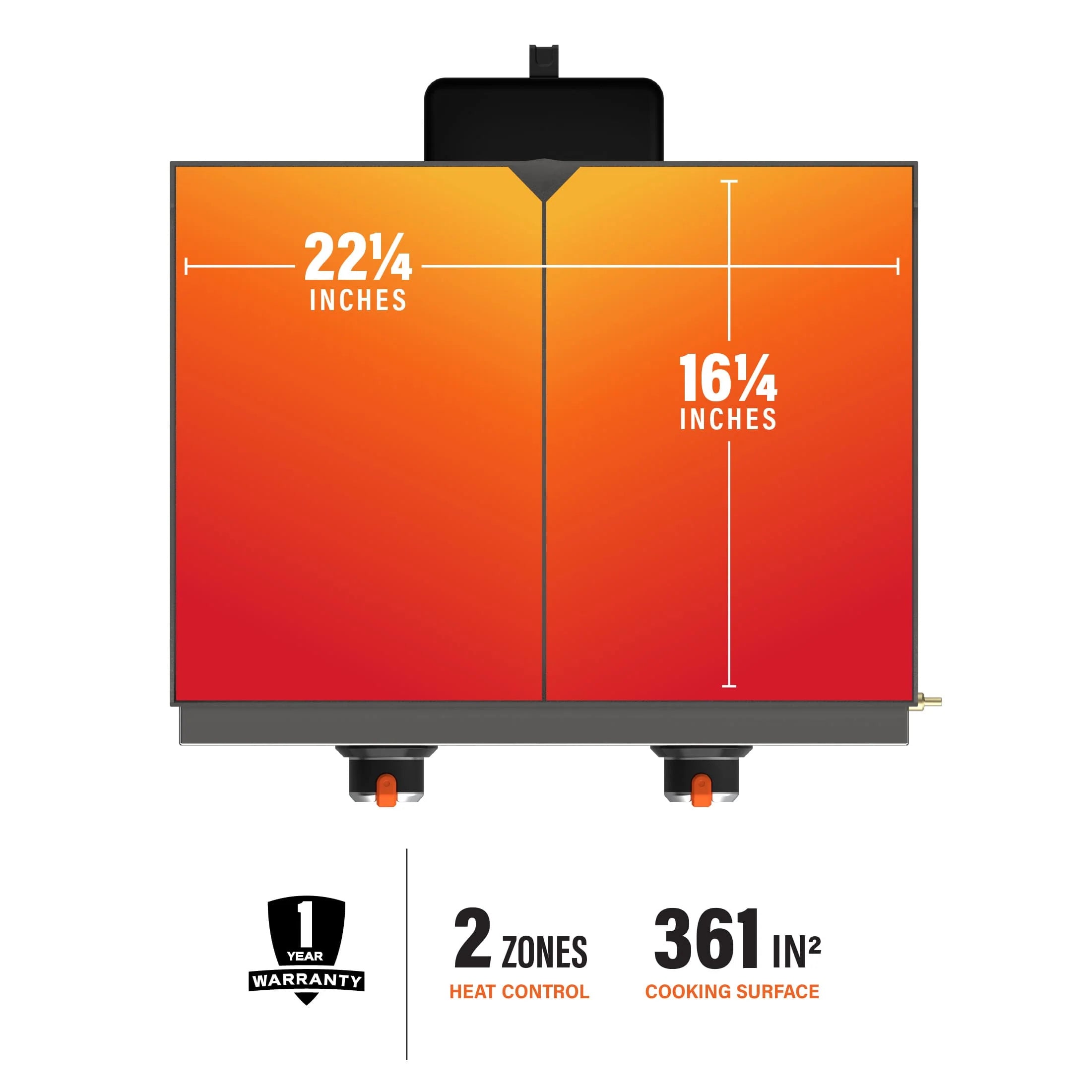 Dual stainless H burners – Even heat distribution for consistent cooking.
