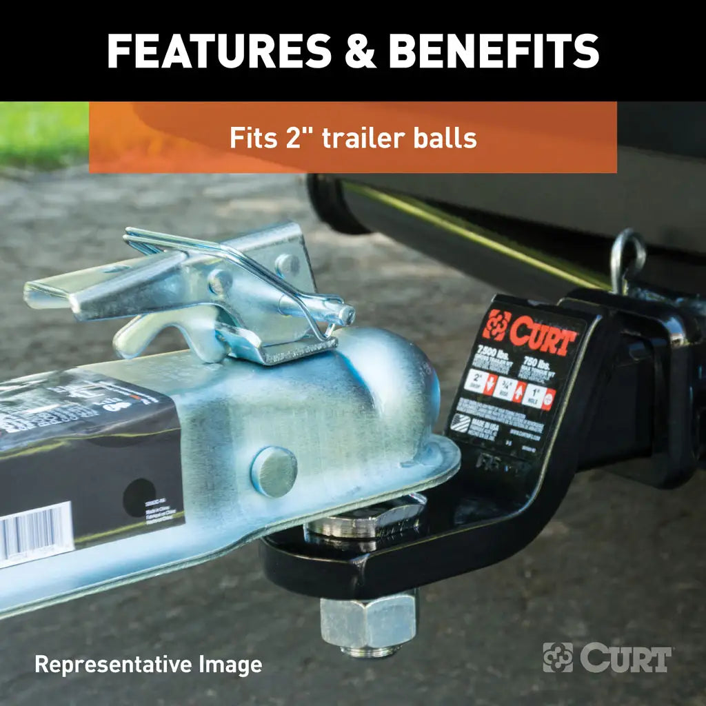 Heavy-duty straight-tongue coupler with corrosion-resistant clear zinc finish