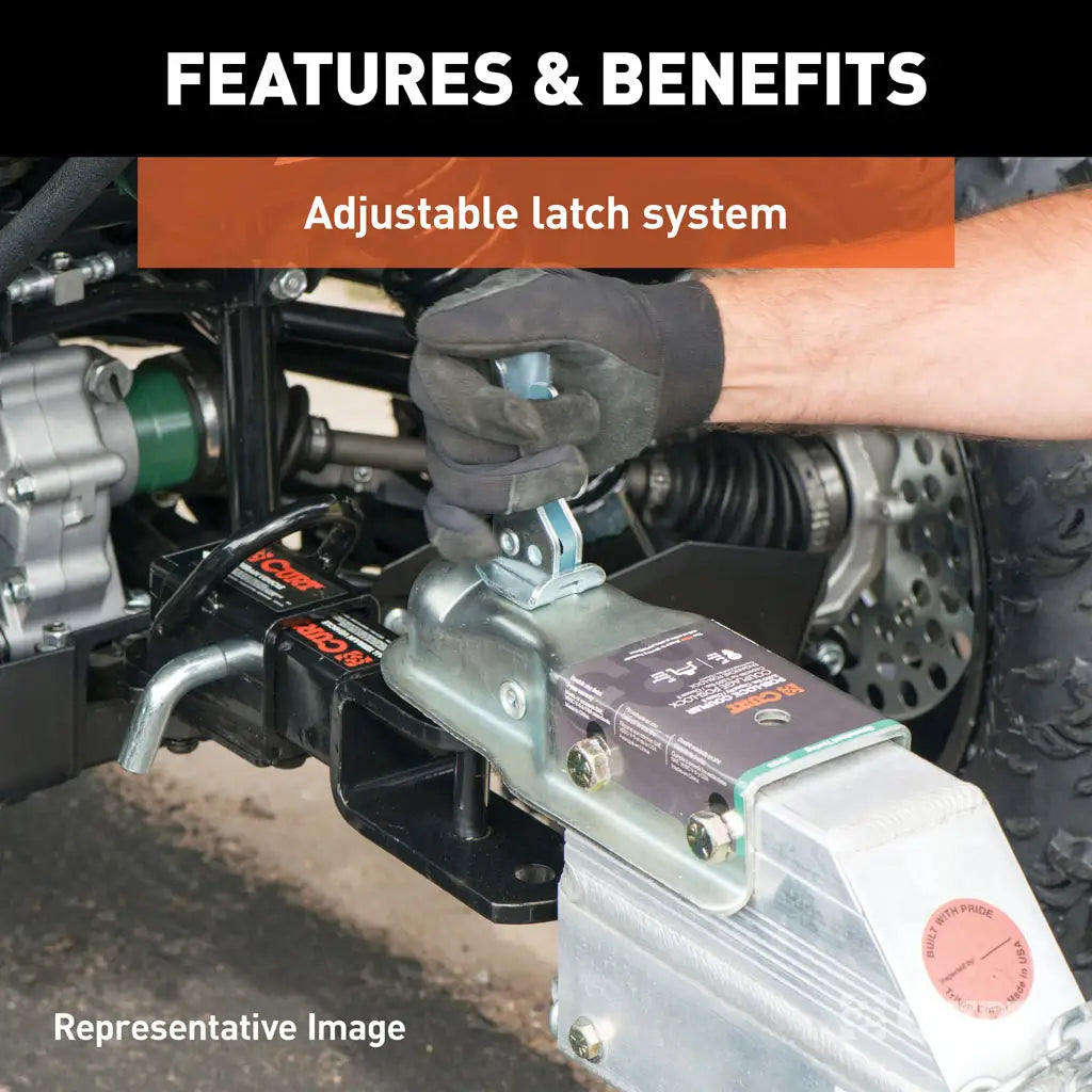 SAE J684 tested trailer coupler for secure towing performance