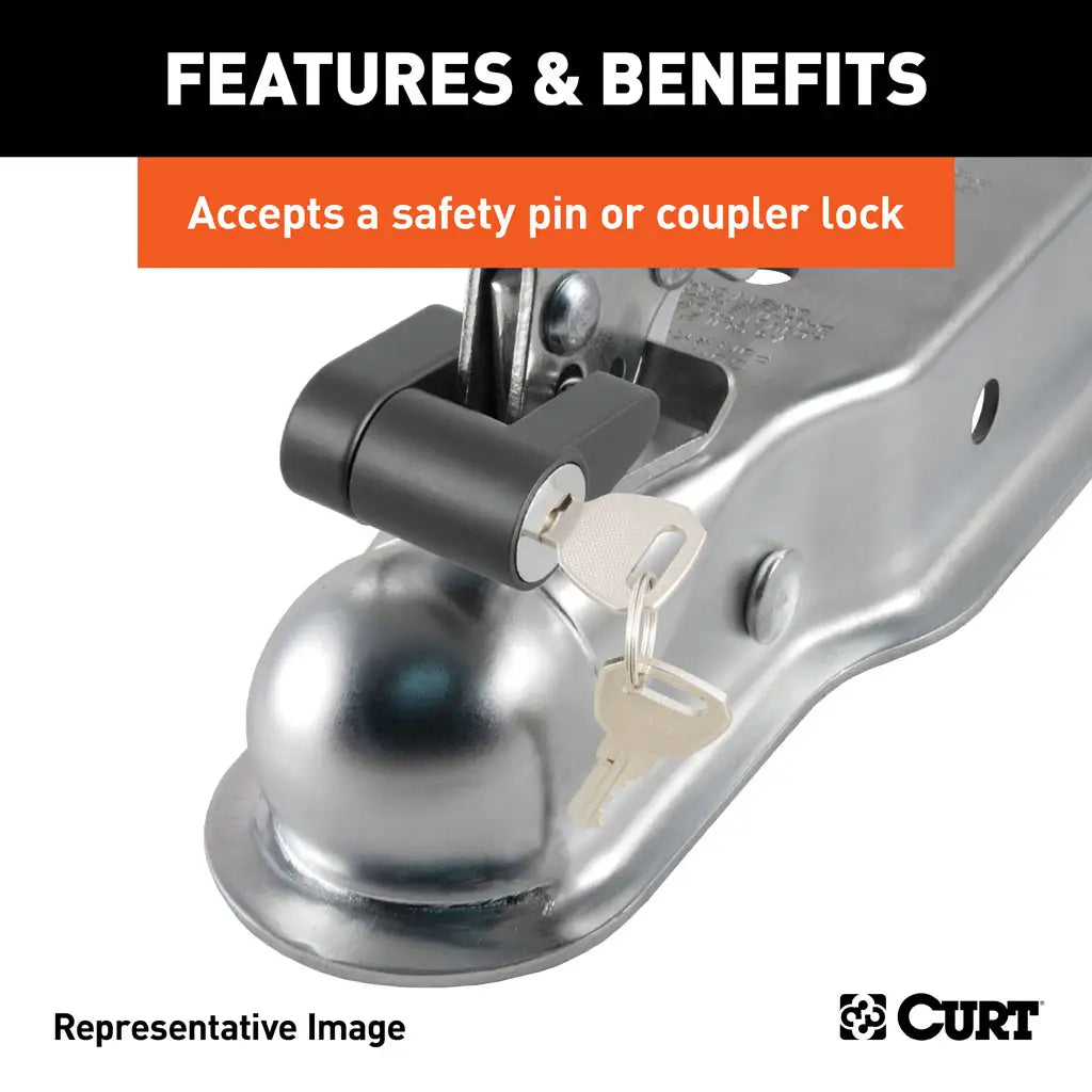 Heavy-duty straight-tongue coupler with corrosion-resistant finish