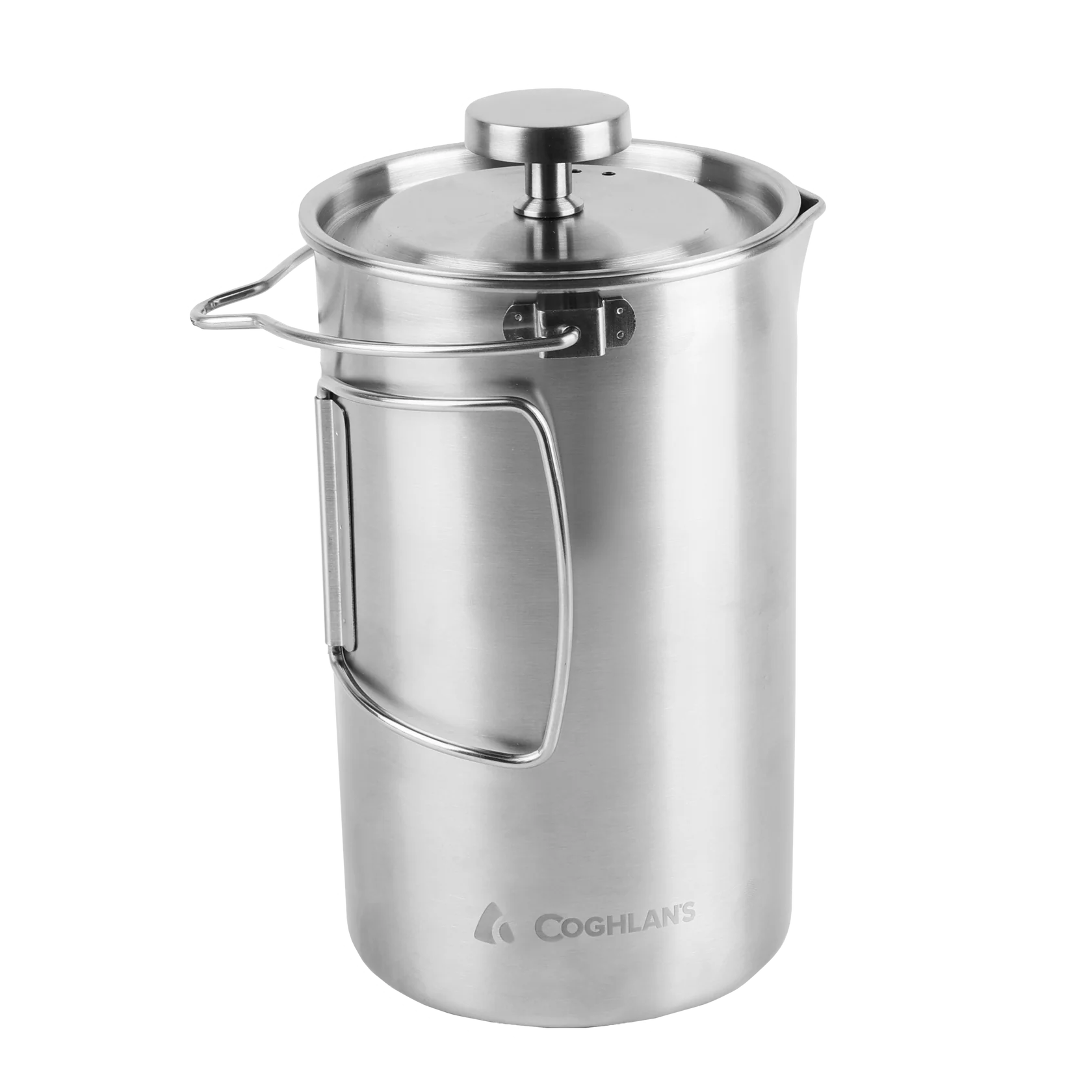 Coghlan’s stainless steel French press for camping open flame coffee maker
