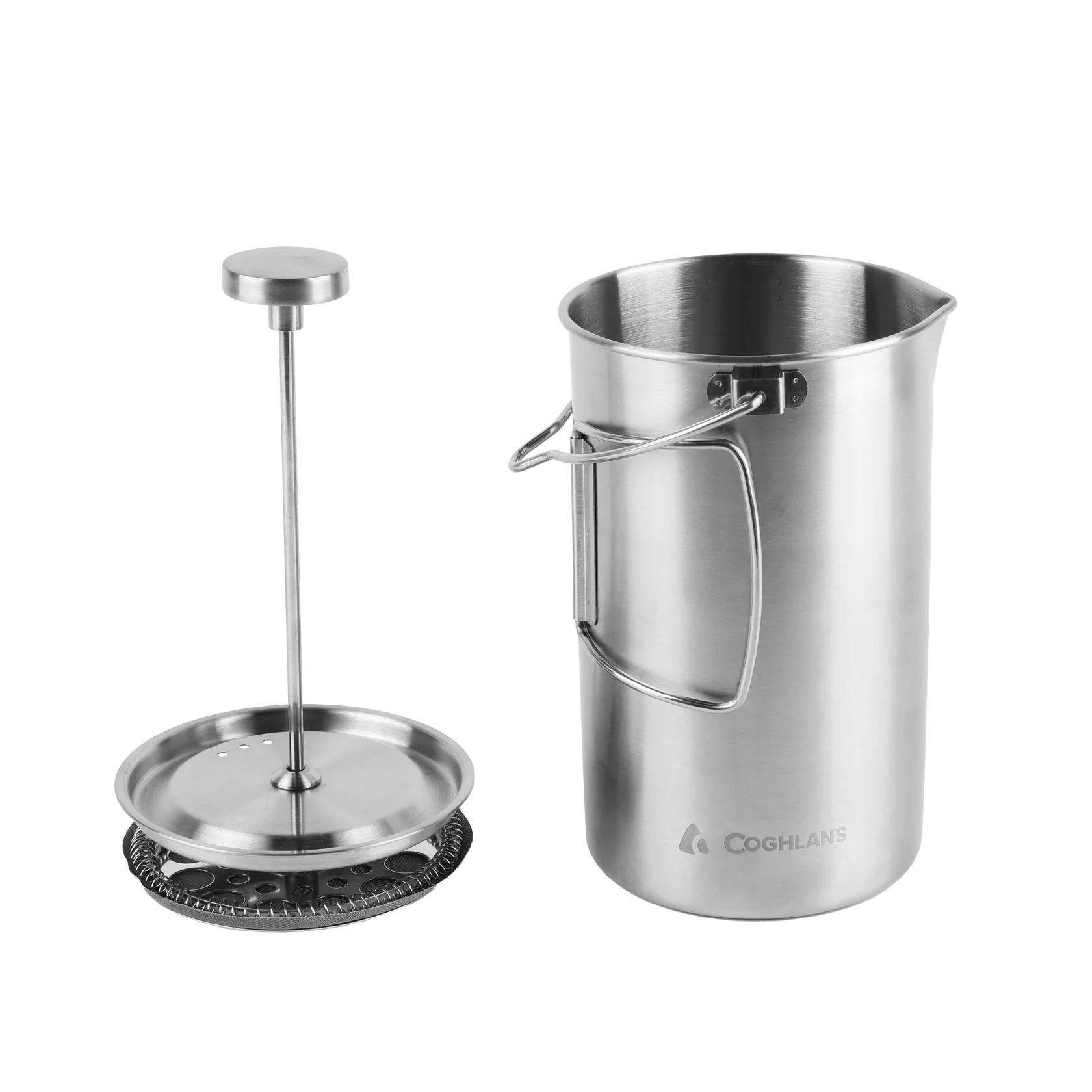 304 stainless steel French press coffee pot for camp stove and outdoor use