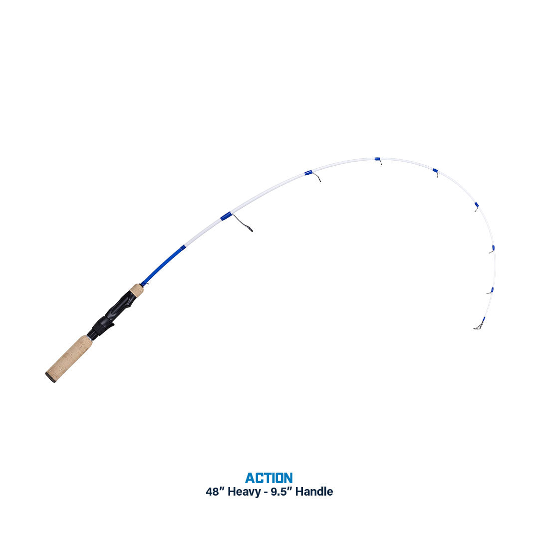 Solid fiberglass blank on Clam Technique Specific Predator rod
