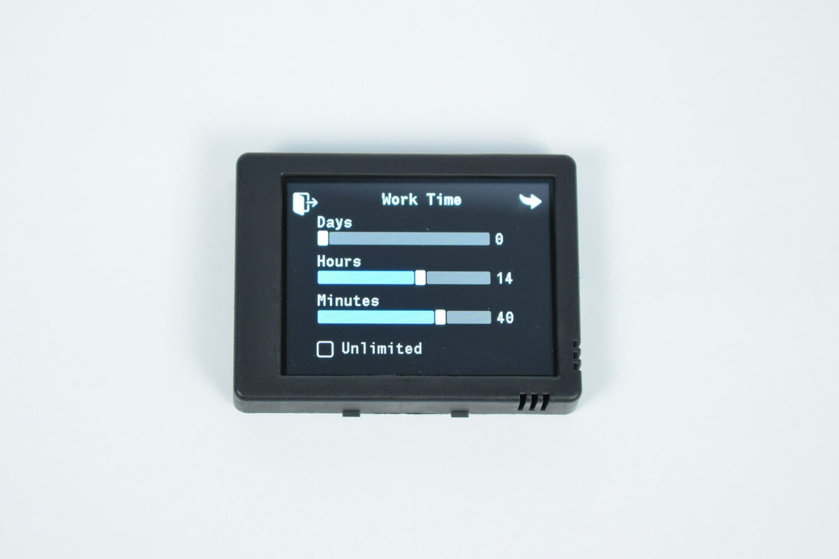 CP-028 heater controller displaying temperature and heating settings