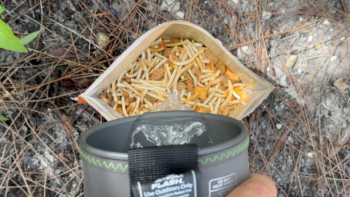 Freeze-dried spaghetti with traditional Italian meat sauce