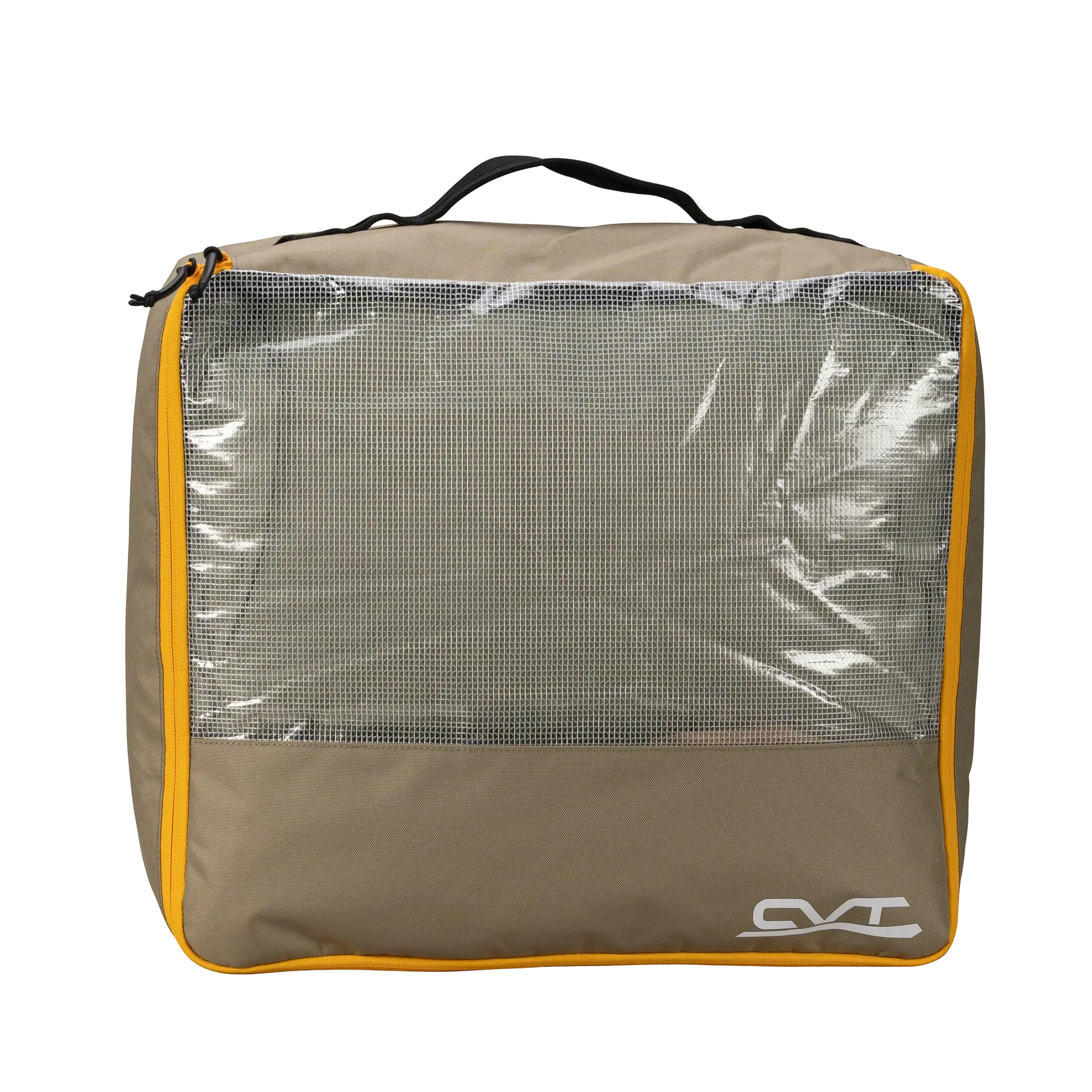 Three CVT Camping Cubes stacked on top of each other to illustrate their different sizes—small, medium, and large