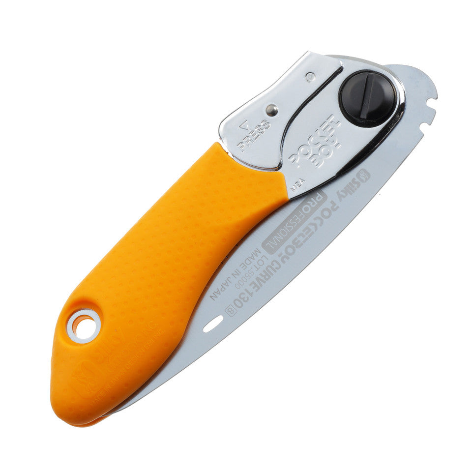 Compact yet powerful, the PocketBoy Curve saw combines a curved 5-inch blade with four cutting angles to handle rip, cross, and slant cuts with ease.