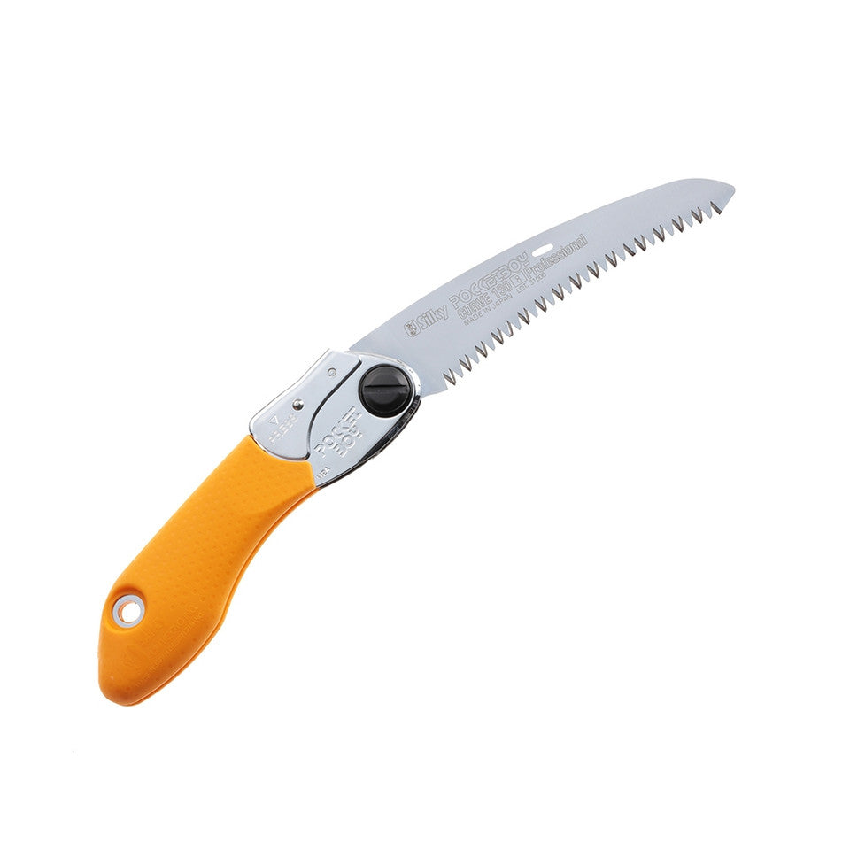 Cut up to 20% faster with the PocketBoy Curve, a lightweight folding saw with a 130 mm curved blade and Silky's Mirai-Me Technology for ultra-smooth cuts in any direction.