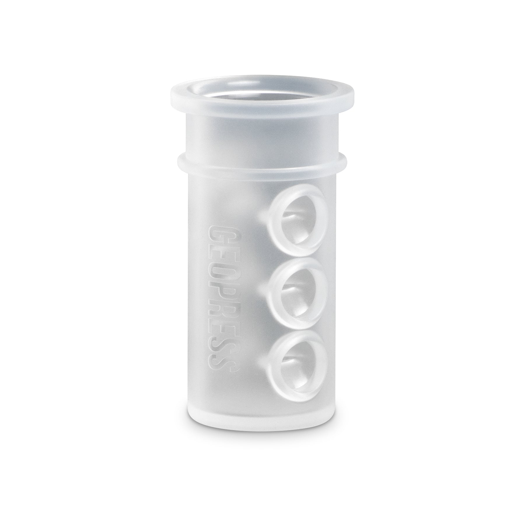 GeoPress® One-Way Valve, a drink-mix compatible accessory for GeoPress bottles, made from food-grade silicone