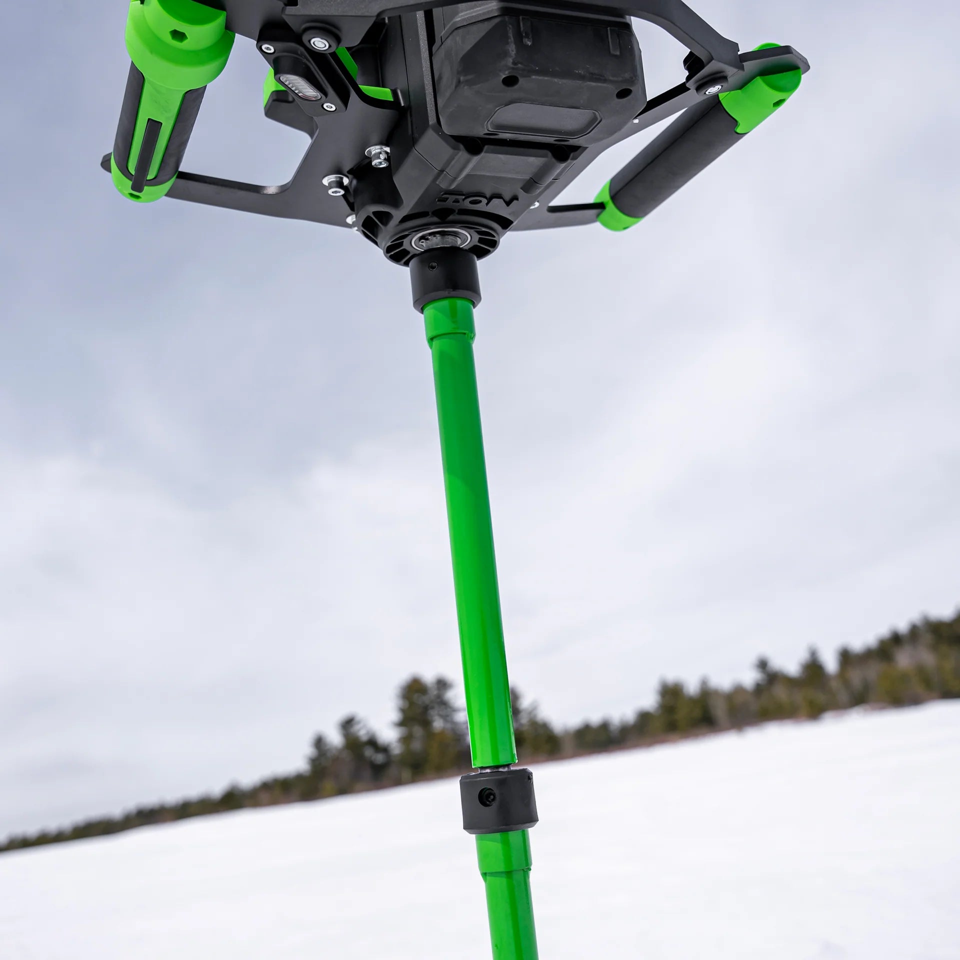 Secure locking nylon collar auger extension