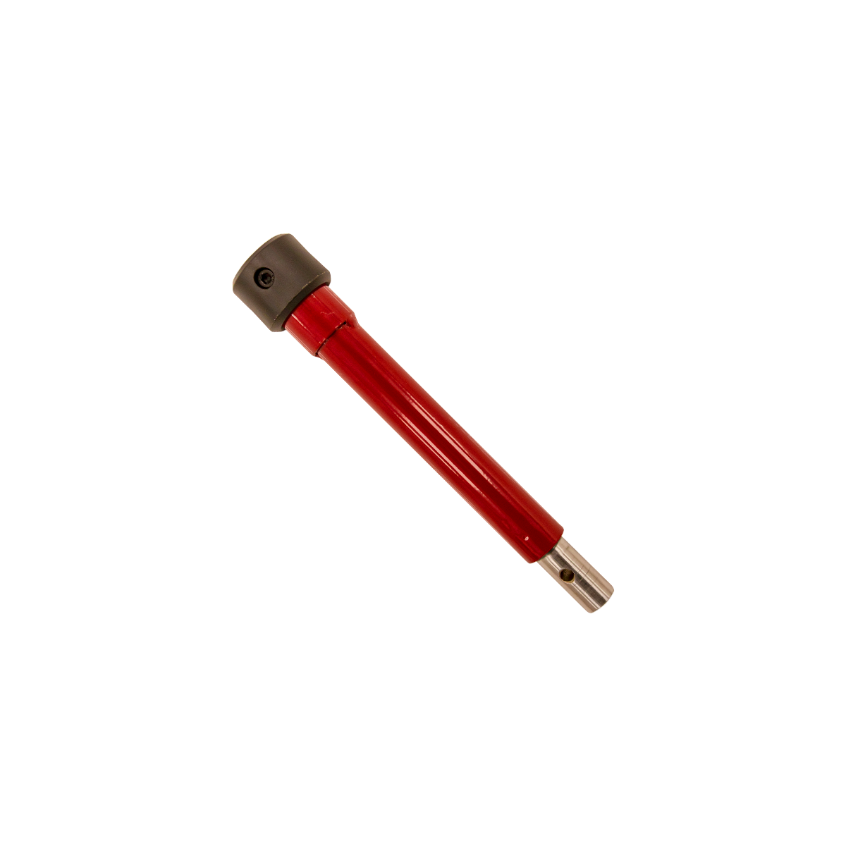 Eskimo steel auger extension with red powder-coat finish for drilling thick ice