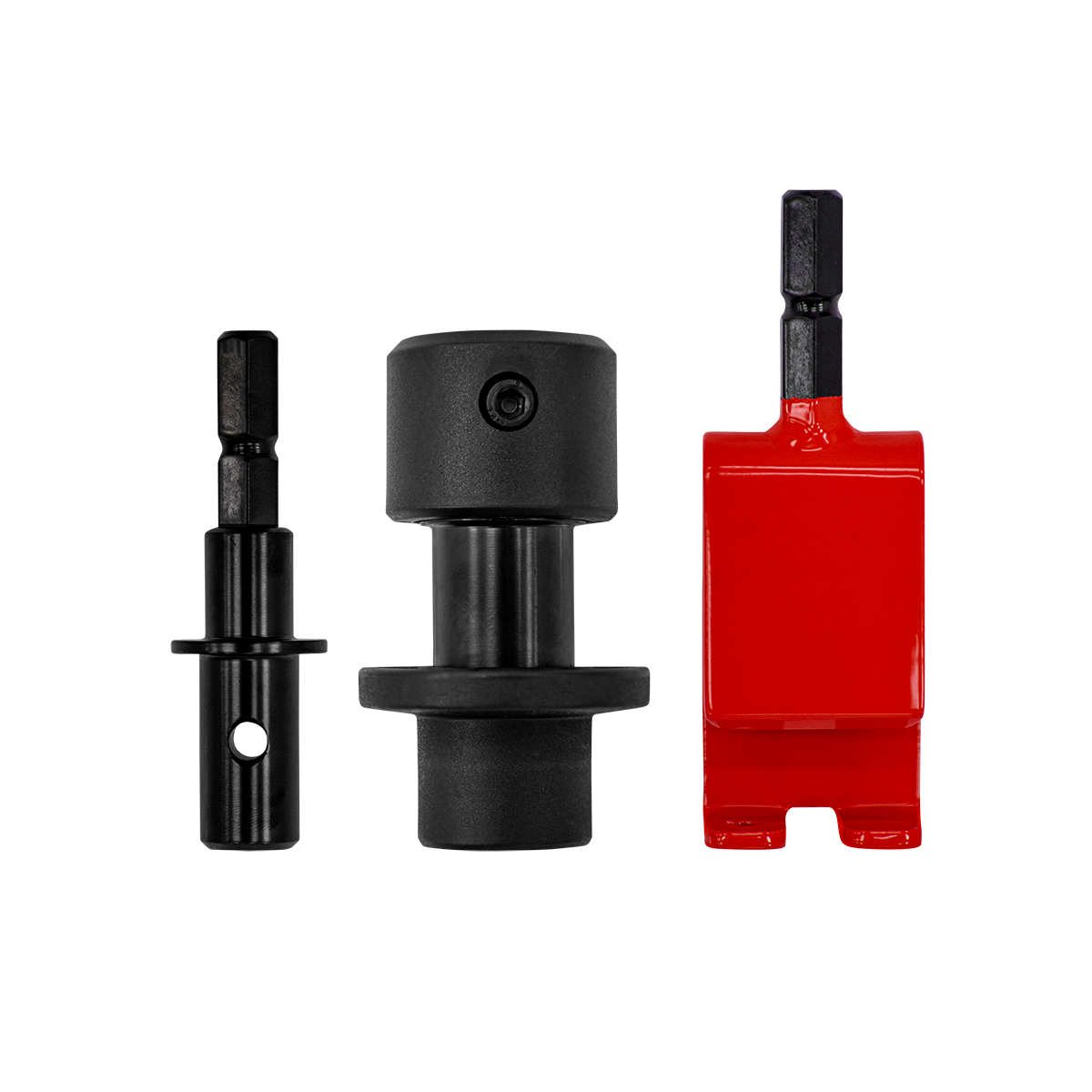 Eskimo Quick Connect Kit with locking mechanism and anchor install adapter for auger bit attachment